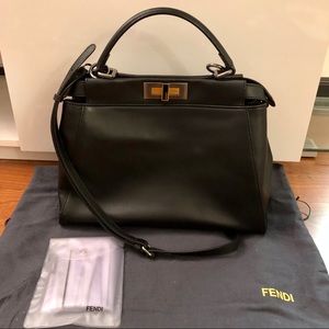 Fendi Peekaboo medium satchel black